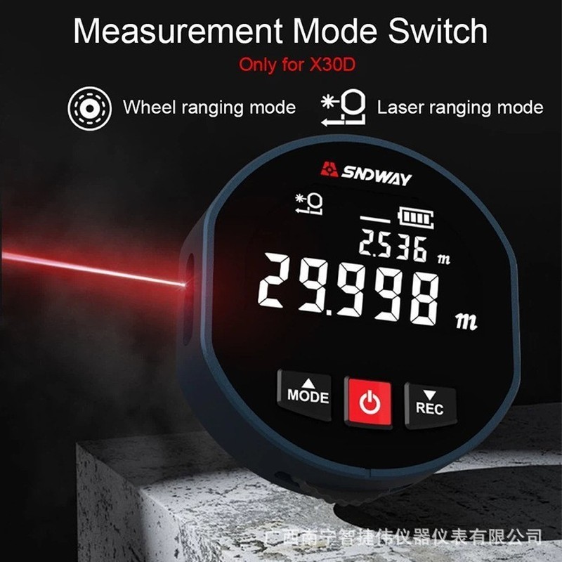 SNDWAY SNDWAY Roller ไม้บรรทัดอิเล็กทรอนิกส์ SWX30A/X30D เลเซอร์เรนจ์ไฟโค้งรอบการวัด Arc