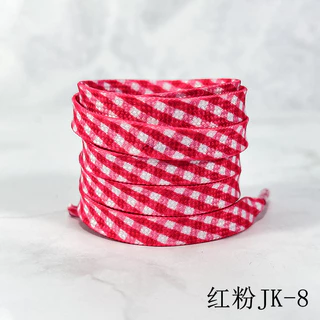 8 มม.บล็อกสี Polka Dot เชือกผูกรองเท้าแบน, Ice Cream Stripe JK สีเปลี่ยน Laces สําหรับกีฬารองเท้าผ้าใบลําลอง 1 คู่