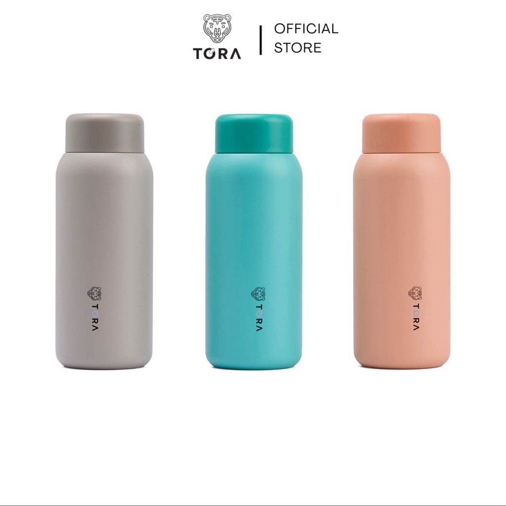 TORA แก้วเก็บความเย็น แก้วสแตนเลส 500 มล. ฝาปิดแบบหมุนเกลียว ปิดสนิท น้ำไม่หก พกพาสะดวก