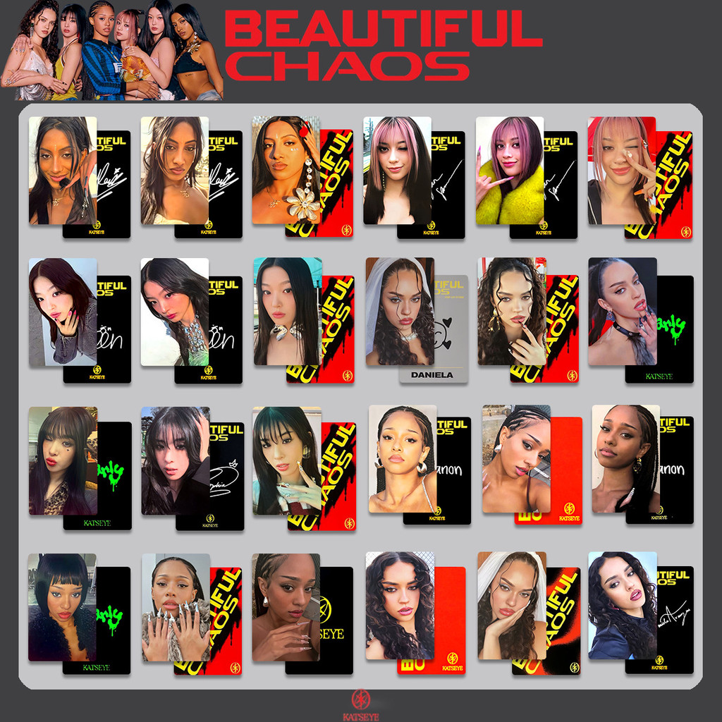 KPOP KATSEYE BEAUTIFUL CHAOS LOMO Card การ์ดโพสต์โพลารอยด์ Photocards HD Collective