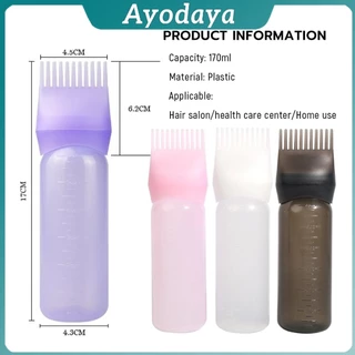 Ayo ขวดย้อมสีผม พร้อมแปรง ขนาด 170 มล. สําหรับร้านทําสีผม ตัวขวดมีสเกล Hair dye bottle
