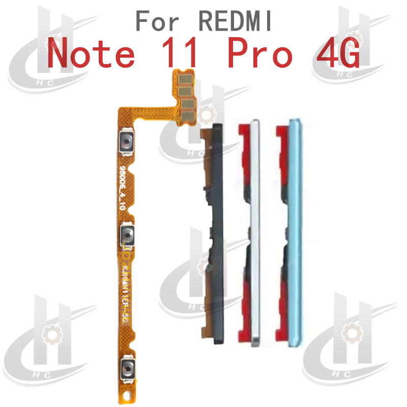 สําหรับ Redmi Note 11 Pro 4G ปุ่ม Flex Cable Keys ปุ่มปิดระดับเสียงขึ้นและลงปุ่มด้านข้างเปลี่ยนส่วน