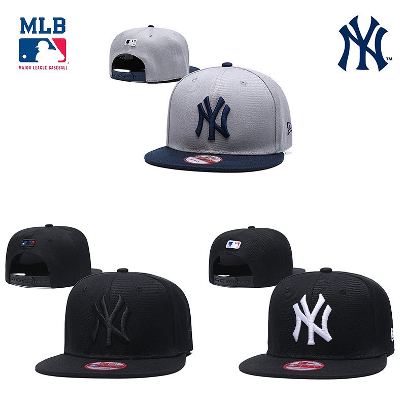 หมวกกันแดด Yankees Cap MLB Snapback ธรรมดา
