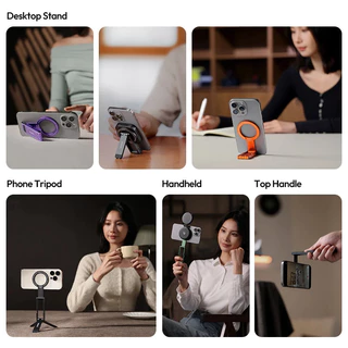 Ulanzi MA60 ขาตั้งกล้องโทรศัพท์ Magsafe แบบพับได้สําหรับโทรศัพท์มือถือ iPhone Dual-Side Magnetic ที่วางโทรศัพท์แบบปรับได้สําหรับ Vlog Live