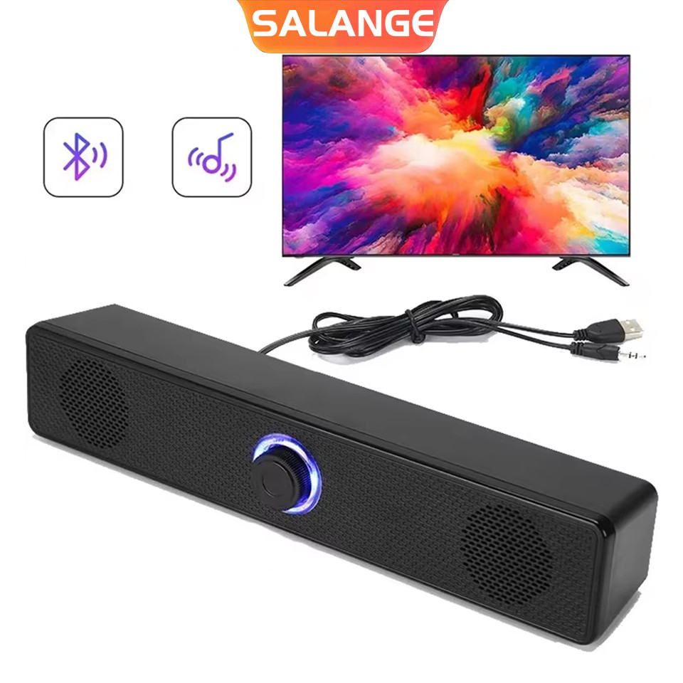 PC Soundbar แบบมีสายและไร้สาย 5.0 ลําโพงบลูทูธ USB Powered Soundbar สําหรับคอมพิวเตอร์ทีวีพีซีแล็ปท็