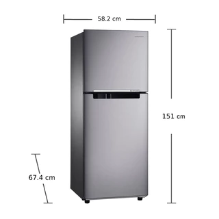 SAMSUNG ตู้เย็น 2 ประตู (7.3 คิว, สี Metal Graphite) รุ่น RT20HAR1DSA/ST