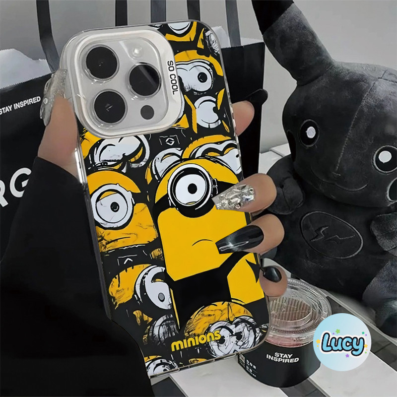 🔥Lucy🔥เคส iPhone รูปแบบแอนิเมชั่นมินเนี่ยน ไอโฟน11 For iPhone12 13 14 15 16 Pro MAX X XS XR XS 6 7 8Plus SE2020