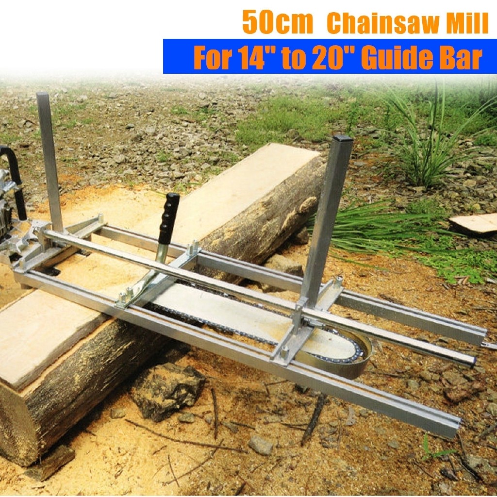 ใหม่โซ่เงิน Chainsaw Mill Chainsaw แบบพกพา Saw Guide Bar Planking Milling จาก 14 นิ้ว 24 นิ้ว Planki