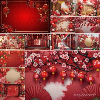 เทศกาลฤดูใบไม้ผลิการถ่ายภาพพื้นหลังลานดอกพลัมฉากหลังที่กําหน…