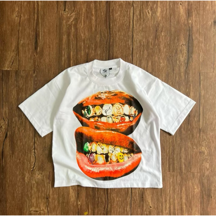 RIZA "Unmute" BoxyCrop เสื้อยืดผ้าฝ้ายสีขาว 220gms