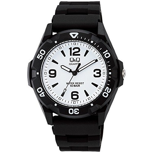 Citizen VR44-001 นาฬิกาข้อมือผู้ชาย ควอตซ์ กันน้ำ 10 BAR เรซิน สีขาว หน้าปัดเรืองแสง สายโพลียูรีเทน