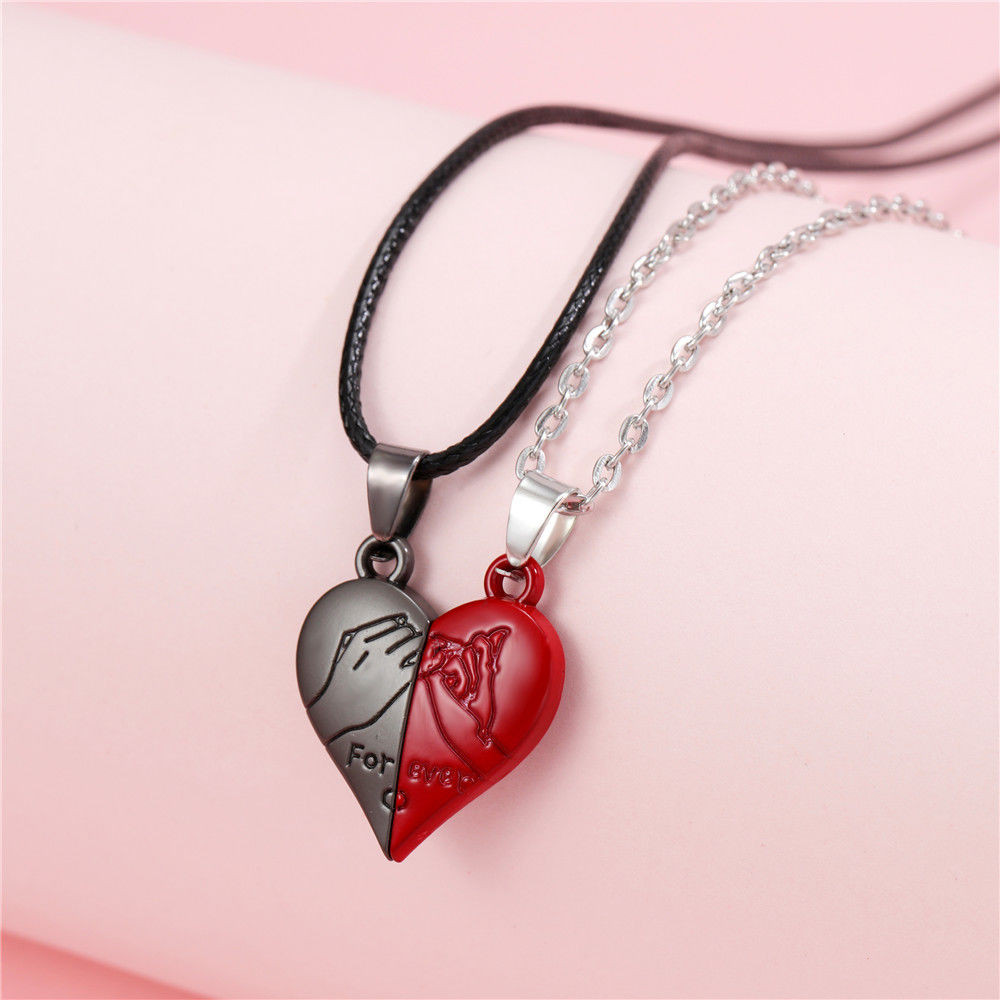 สร้อยคอลูกหัวใจ ECG แบบคู่ ออกแบบเรียบหรูและเฉพาะเจาะจง กะทัดรัดด้วยแม่เหล็ก