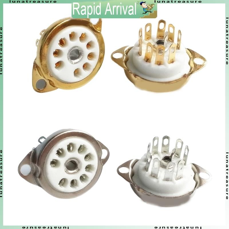 Lun 5pcs ทนทาน 9PIN ซ็อกเก็ตสําหรับ 12AX7 12AT7 12AU7 ECC83 ECC82 E88CC 6922 6p1 6p14 6n1 6N2 6N3 6N