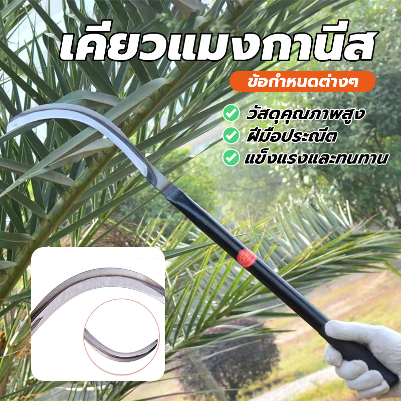 ขอเคียว เคียวแมงกานีส เคียวตัดหญ้า เคียวตัดกิ่งไม้ ทนทาน เหมาะสำหรับตัดหญ้า เหมาะสำหรับตัดต้นไม้