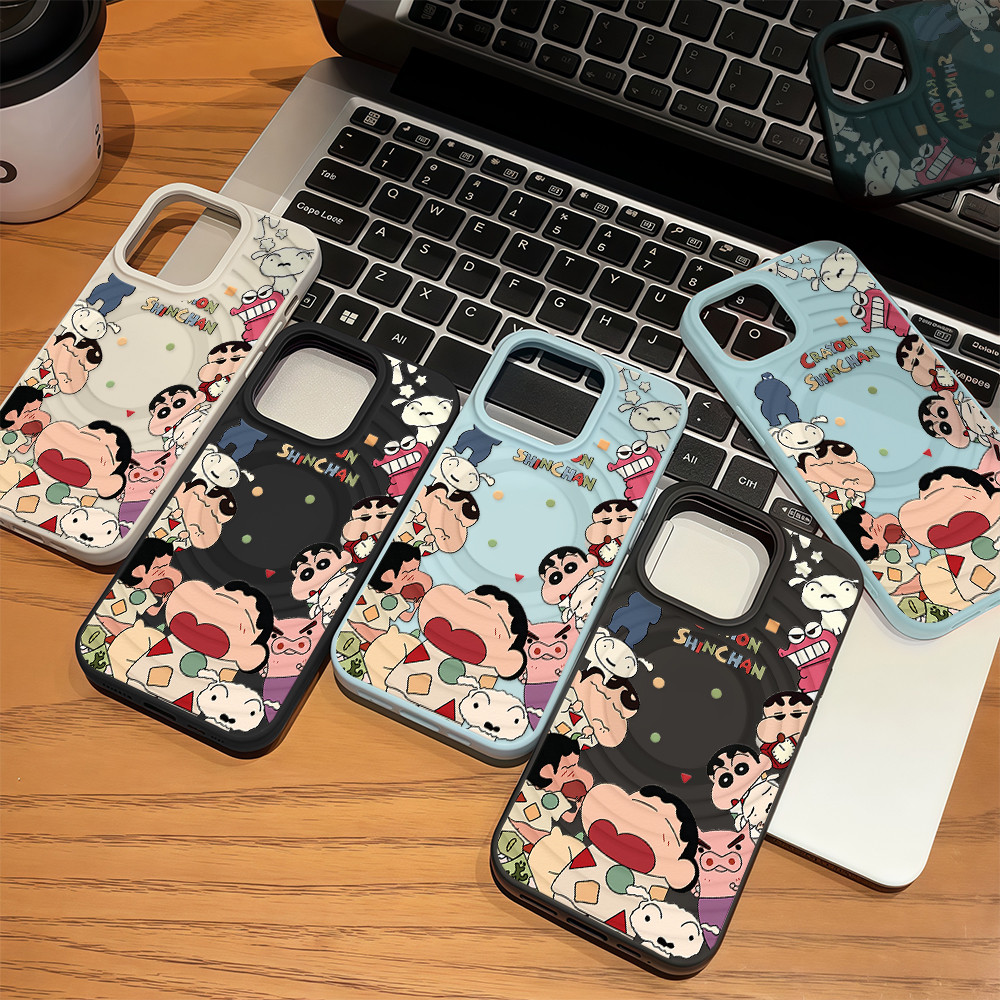 Magnetic เคสโทรศัพท์ For iPhone 17 Air 16 13 11 15 12 14 Pro Max เคสชาร์จแม่เหล็กไร้สาย เกราะป้องกันพร้อมส่วนรองรับ เคส