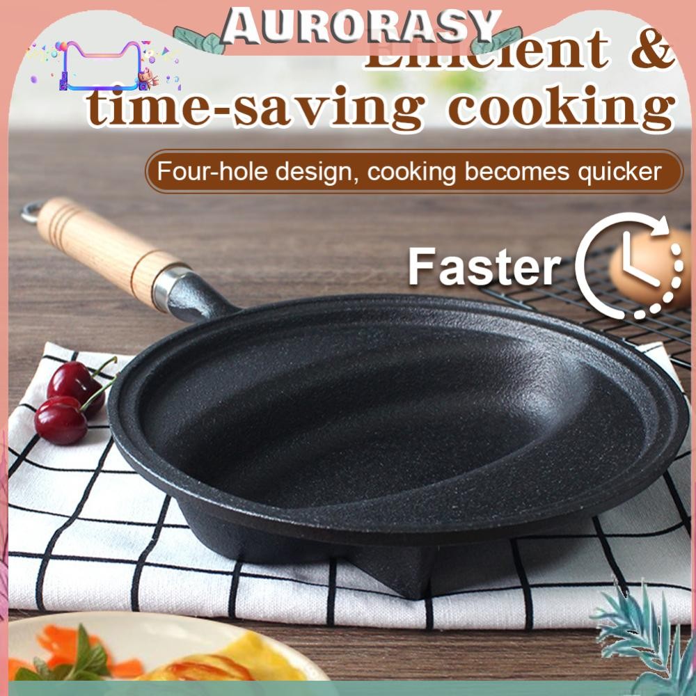 🚚จัดส่งในกรุงเทพฯ🚚Omurice ทําอาหารหม้อด้ามไม้ไข่เจียวไข่หม้อ Non-Stick กระทะไข่เจียว Anti-Scald สําห