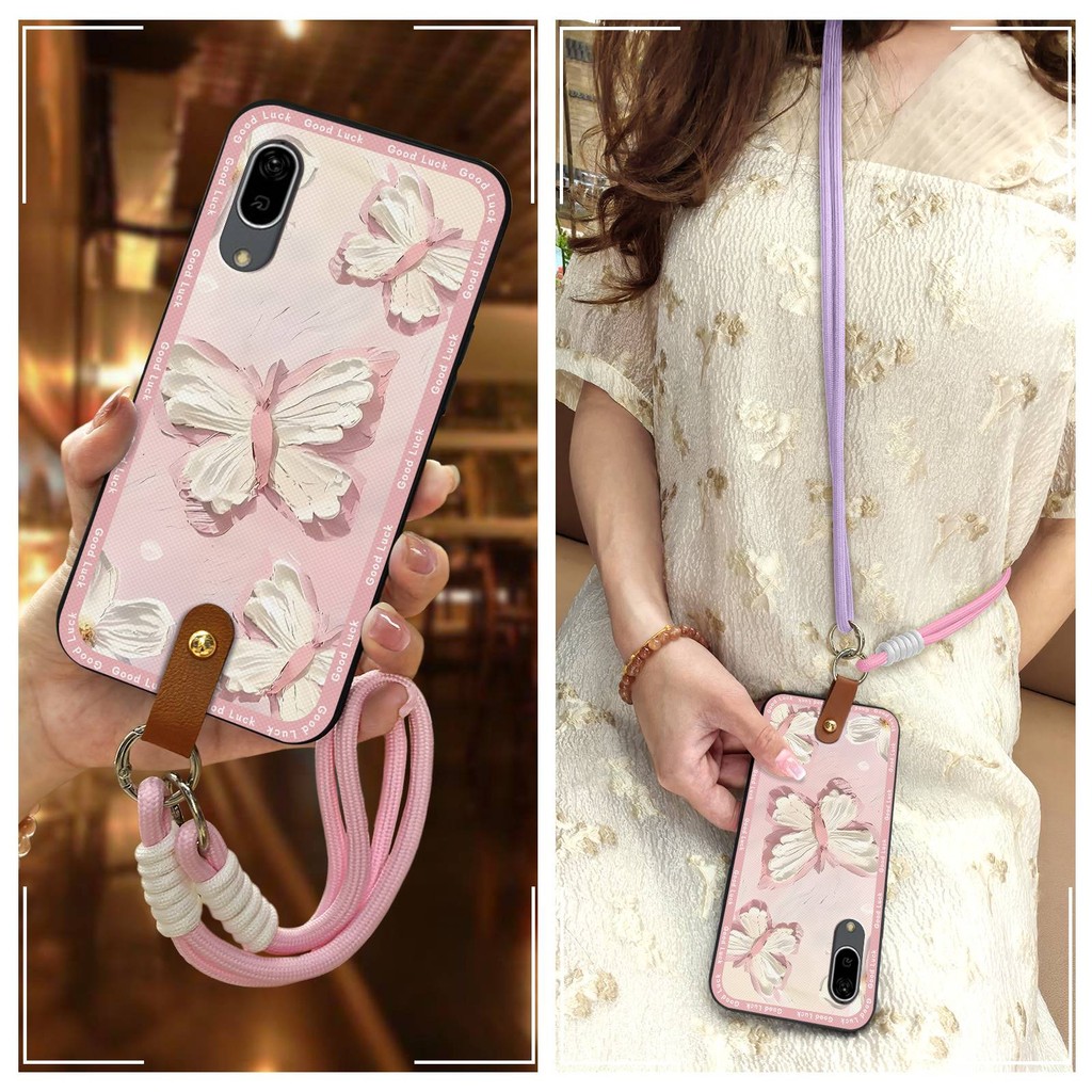 Soft Case Full wrapเคสโทรศัพท์สําหรับSharp Aquos Sense3 Lite/Sense3/Basio/One S7/SH-02M/SHV45 Lanyar