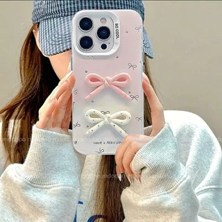 เคส For VIVO V70 V60 V50 V40 Lite V40E V30E V29E V27E S1 V30 Pro V29 V27 V25 5G V25E V23E V23 V20 V21E 4G Y200 Y100 X100 X90S X90 X80 Y78 Y27 Y36 S12 Macaron Gradient Color Three-dimensional Bow Shockproof Durable Large Frame Protection Phone Case YKC 88