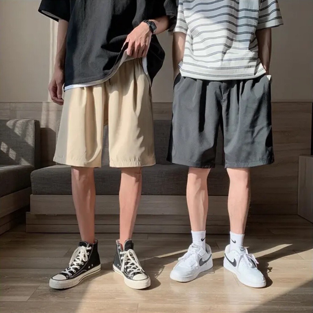 ⚡️Proman⚡️สี่สี กางเกงขาสั้นลำลองของผู้ชาย หลวมและระบายอากาศ พักผ่อนและสะดวกสบาย มีสไตล์ ง่ายต่อการจับคู่