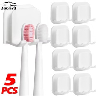 ชั้นเก็บแปรงสีฟันในห้องน้ํา-ที่แขวนแปรงสีฟันติดผนังแบบไม่มีห…