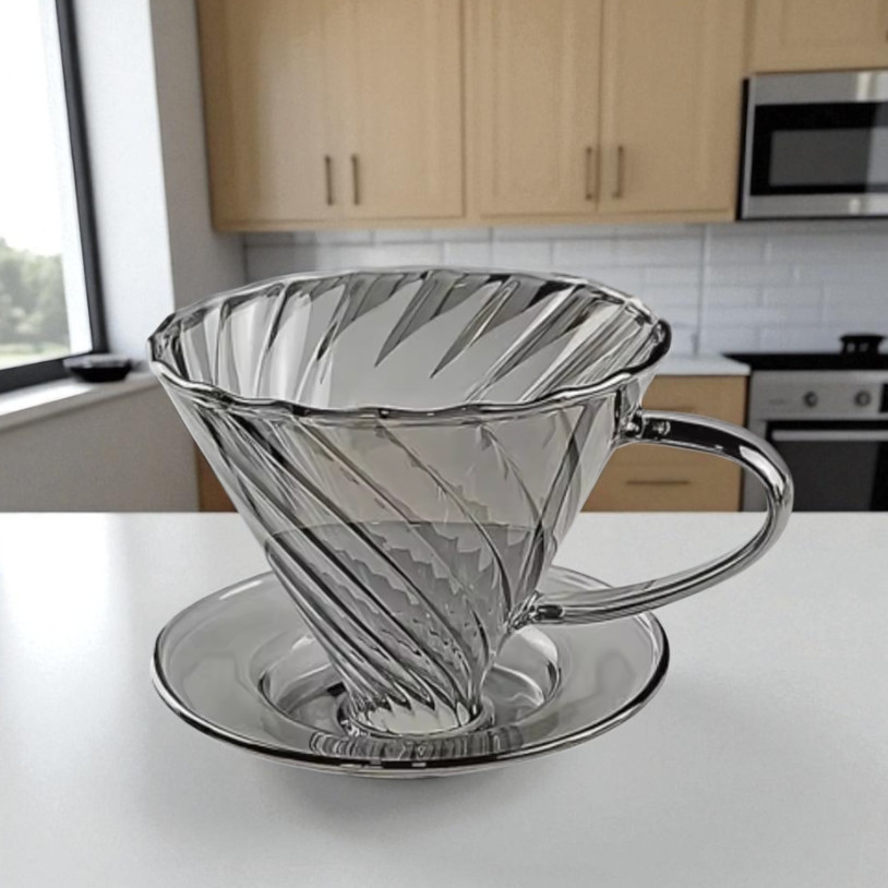 WURJO V60 Coffee Dripper Borosilicate 1-2 Cup Coffee Filter - WJ2