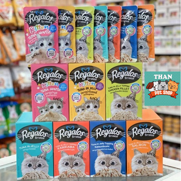 ส่งไว Regalos รีกาลอส อาหารเปียกแมวชนิดซอง 70g  อาหารแมวเปียก 6-12 ซอง