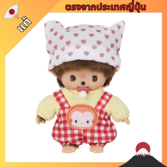 【ตรงจากญี่ปุ่น】 Sekiguchi Kitty x Monchichi Plushie S Kitty Gingham Check 205899 H20 x W12 x D10cm