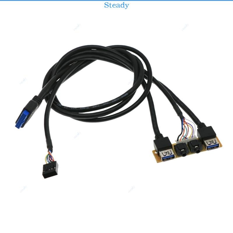 Steady เมนบอร์ด USB3 0 + USB2 0 Io บอร์ดสายภายใน HUB Definition Extension Cable สําหรับ PC คอมพิวเตอ
