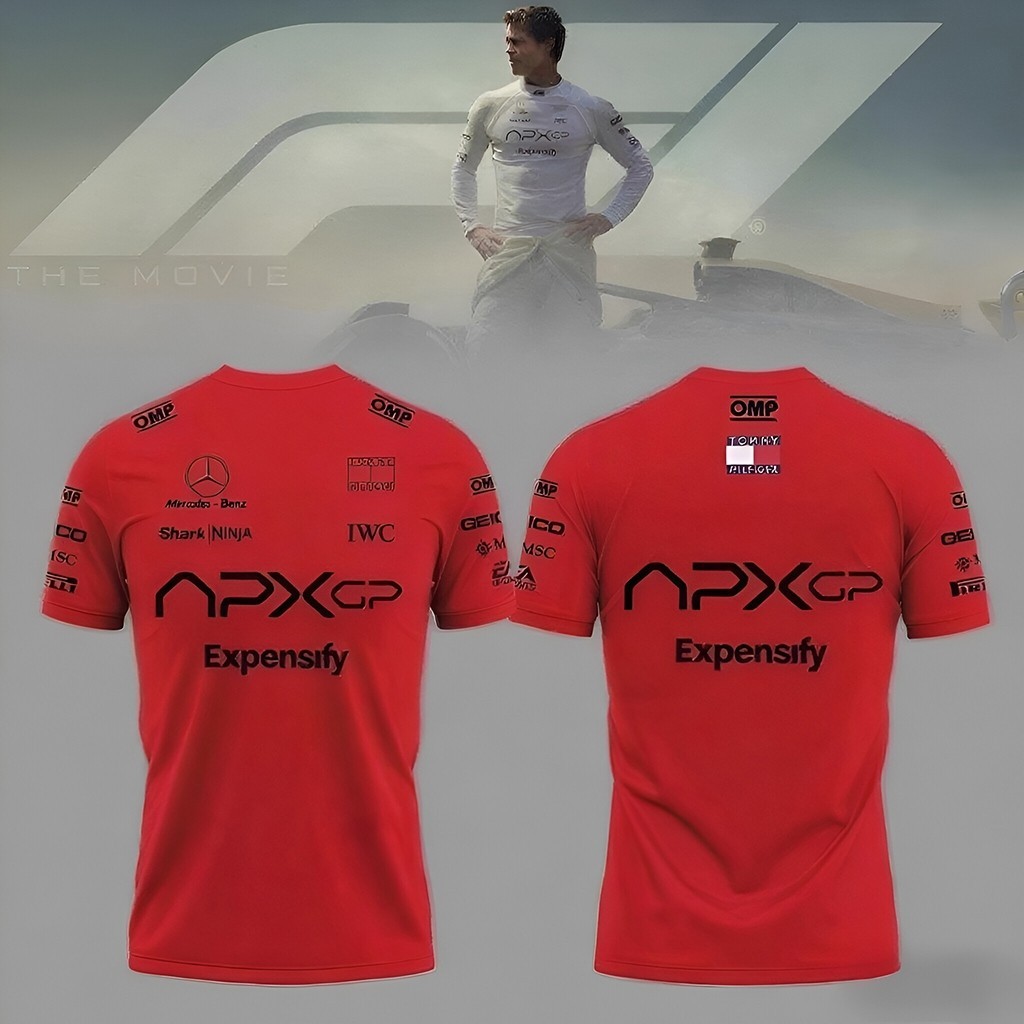 2025 ใหม่ล่าสุด F1 ชุดแข่ง + APX GP ทีม F1 ฤดูร้อนผู้ชายและผู้หญิงเสื้อยืดแขนสั้น Unisex Baju Lelaki