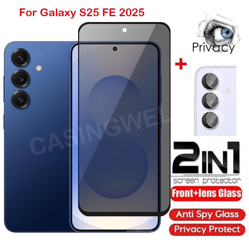 SAMSUNG ป้องกันหน้าจอสําหรับSamsung Galaxy S25 FE S25 Plus + S25 Ultra S25FE S26 FE 4G 5G 2025 กระจกนิรภัยส่วนตัวAnti-Spyคลุมทั้งหมดป้องกันหน้าจอAnti Peekความเป็นส่วนตัวฟิล์ม