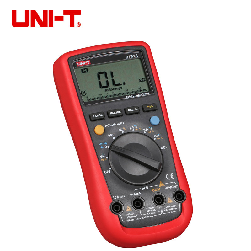 UNI-T UT61C UT61A/UT61B/UT61C/UT61D/UT61E มัลติมิเตอร์แบบดิจิตอลมัลติมิเตอร์แบบจอแสดงผลดิจิตอล