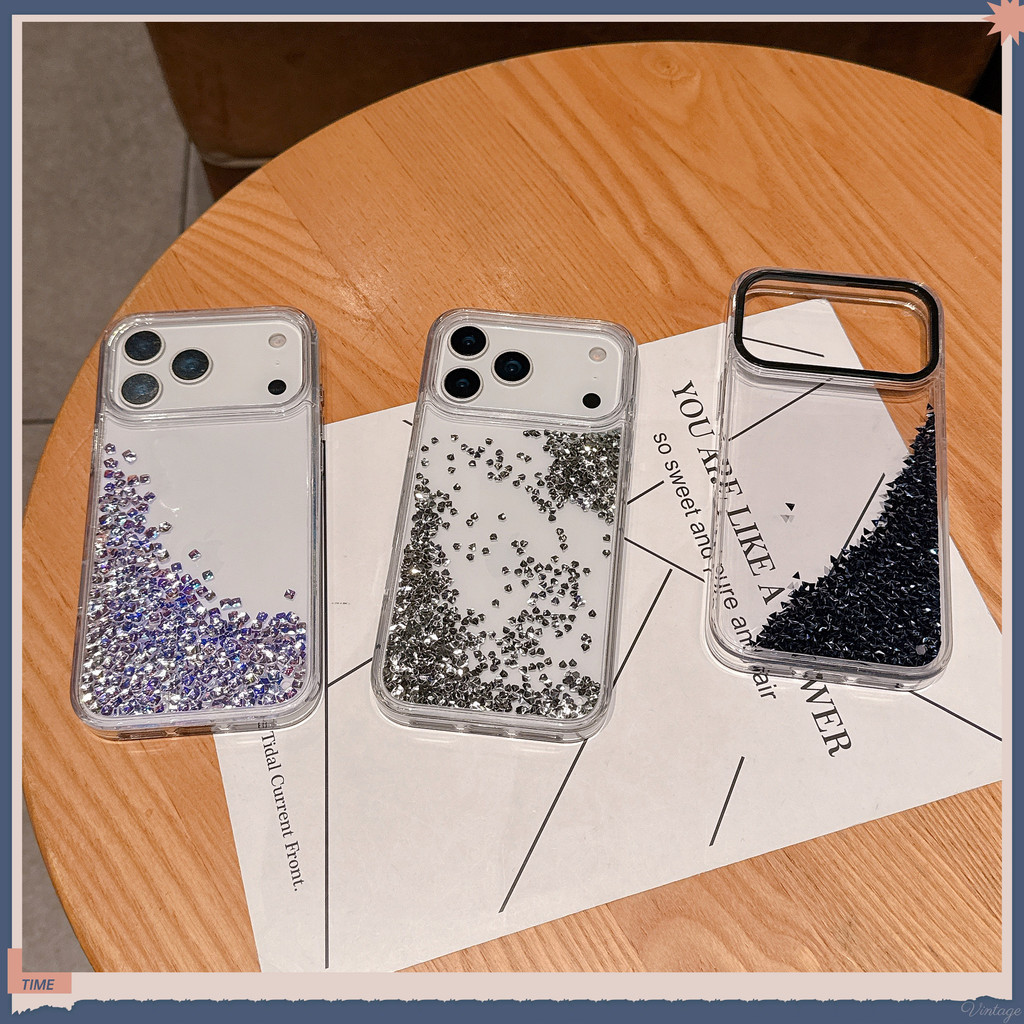 Masonry Glitter เคสหรูหราของแท้เหมาะสําหรับเคสโทรศัพท์ iPhone 17Promax 16e 15plus 14 13 12 air
