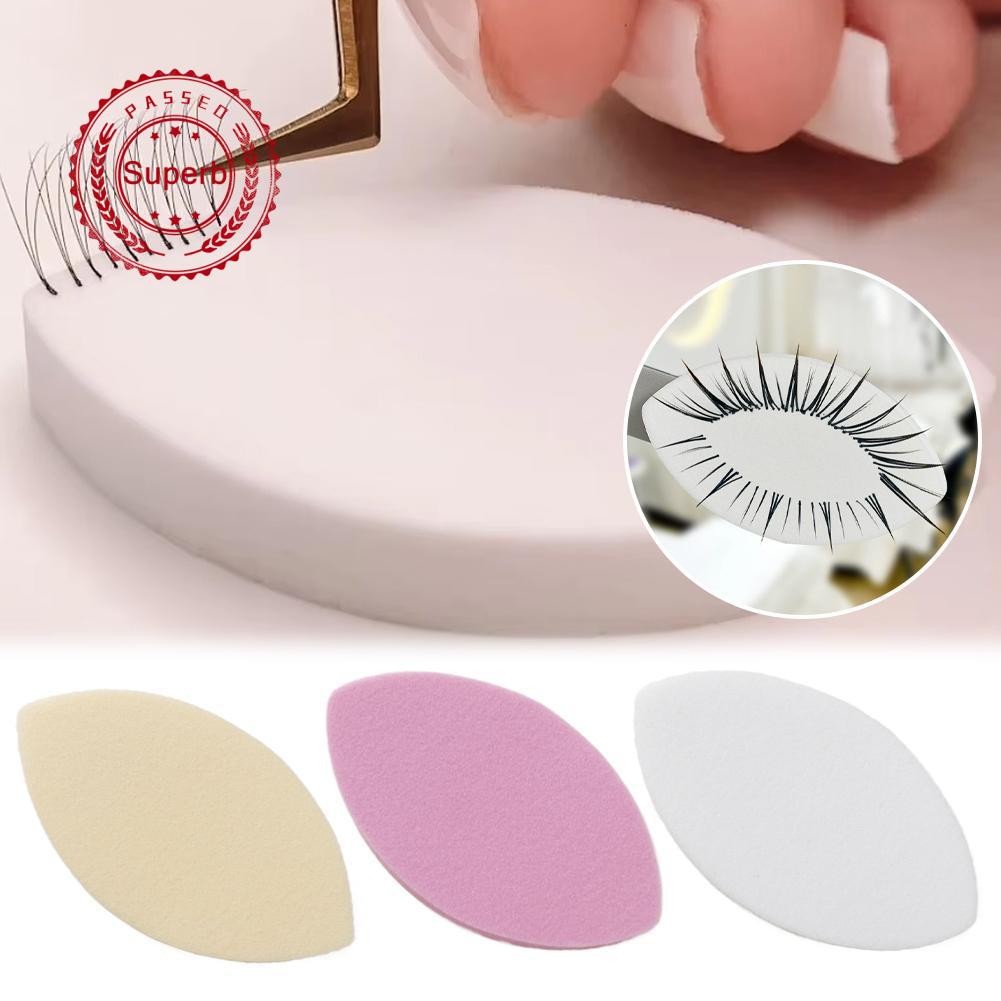 แผ่นขนตาปลอมแป้งพัฟ Grafting Eyelashes Practice Powder Leaf ฟองน้ําพัฟ Eye Y6l8