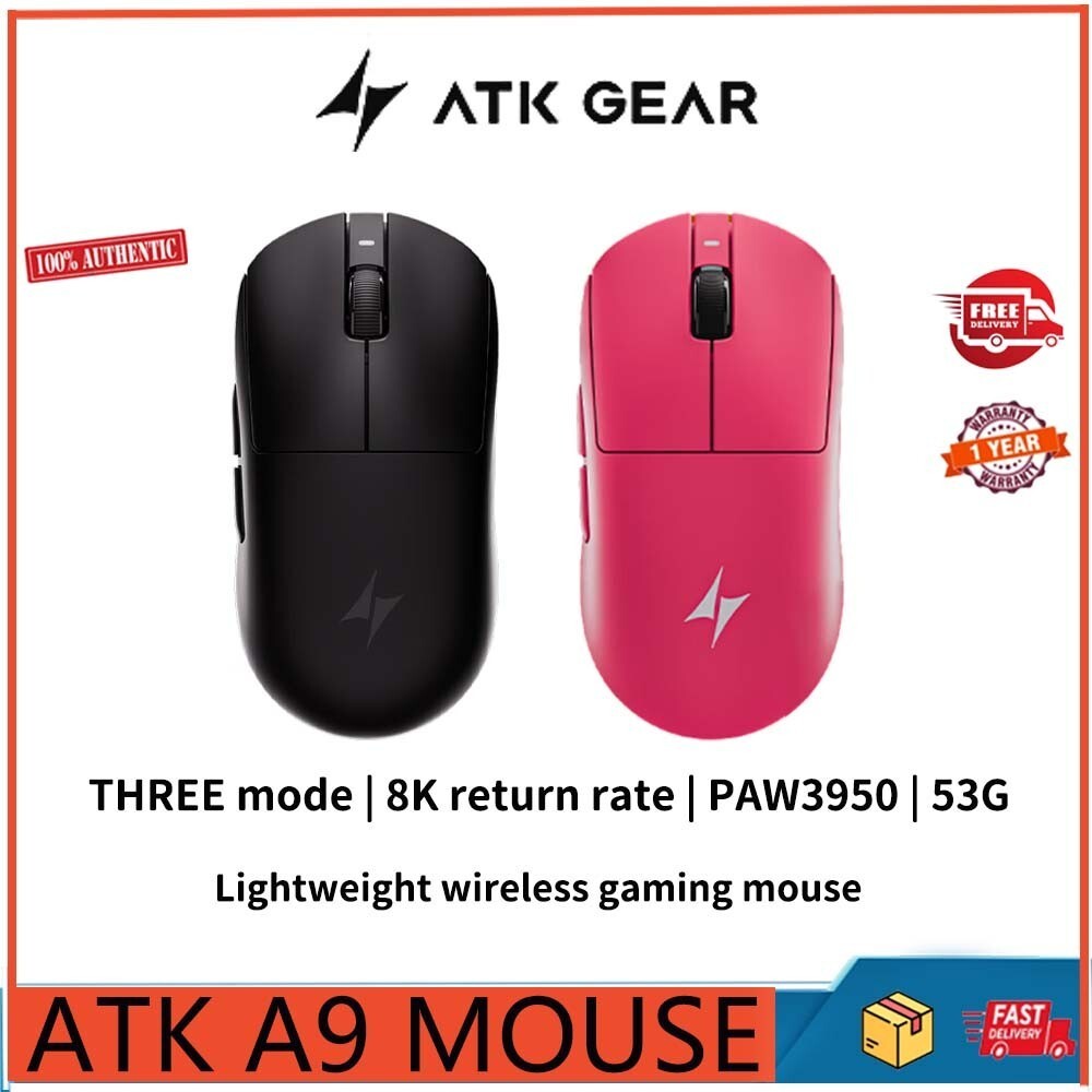 ATK Dragonfly A9 เมาส์เล่นเกมไร้สายน้ําหนักเบา