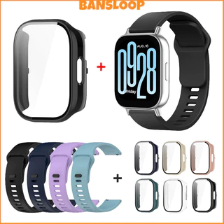 กรณี PC + สายซิลิโคน for Redmi Watch 5 Active/5 Lite สายยางข้อมือกระจกนิรภัยหน้าจอปกแข็ง for Xiaomi Redmi Watch 5 Active
