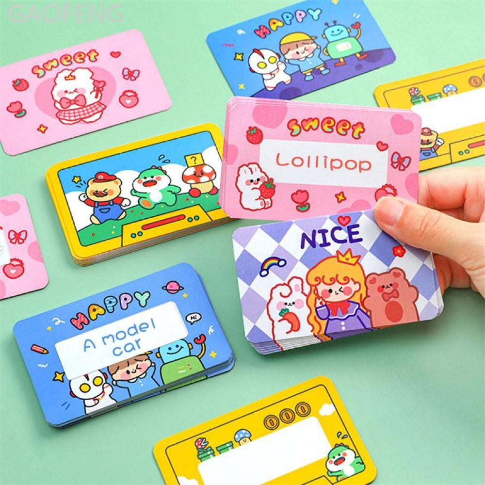 GAOFENG 20 ชิ้นรางวัล Scratch Card Interactive กระดาษแข็ง Lucky Card Scratch Off สติกเกอร์ Creative 