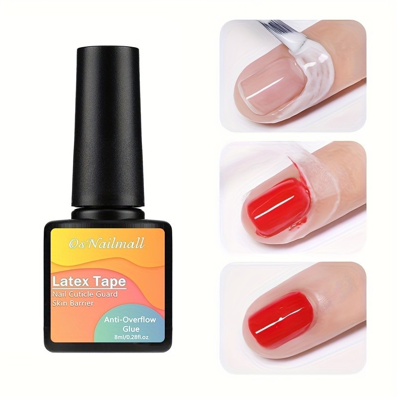 Nail Art Quick-Drying Liquid Latex Barrier Tape ปกป้องผิวหนังกําพร้า Acetone-ฟรีปลอดภัย