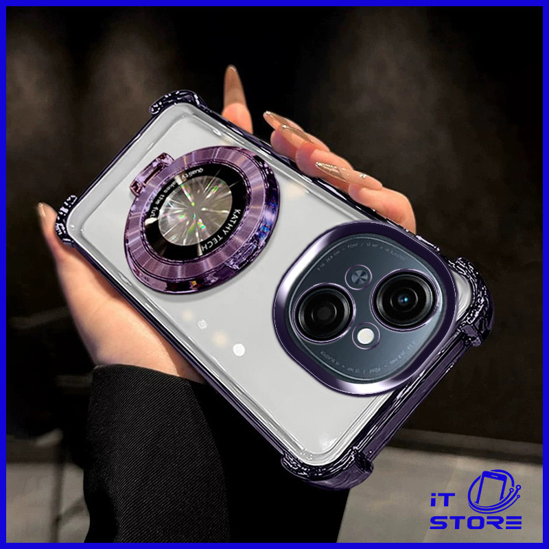 เคส Tecno Spark Go 1 Spark Go 2025 เคสนิ่มพร้อมขาตั้งแบบพับได้