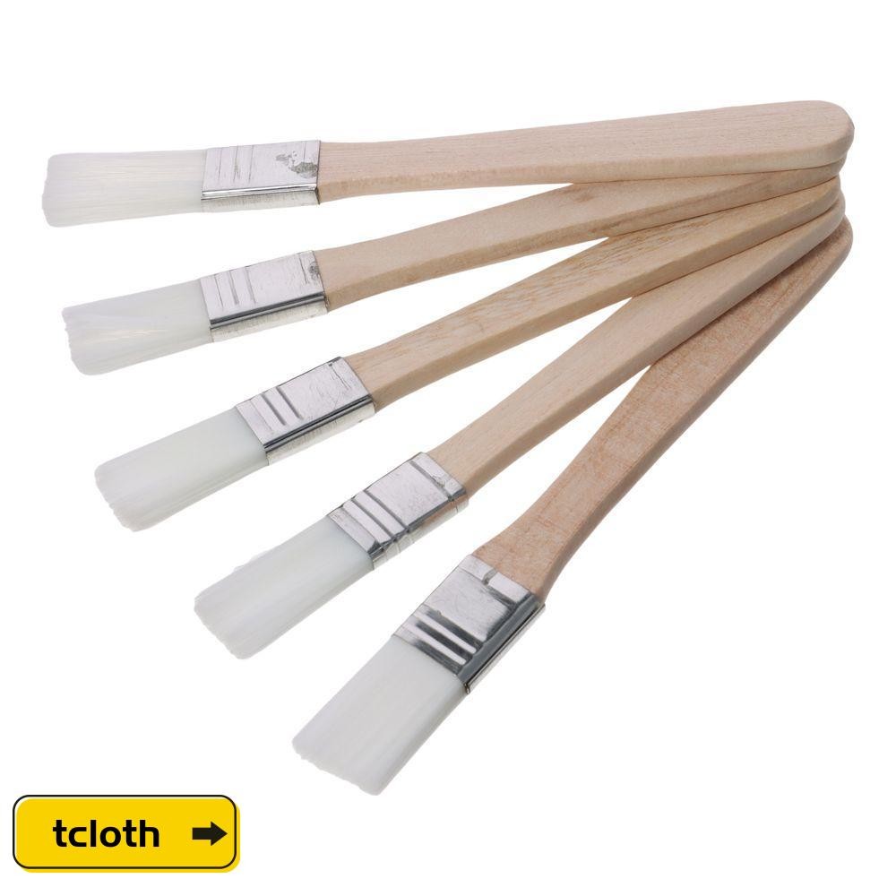 NOONOR 1/12 ชิ้นเครื่องมือจิตรกรรม, แปรงทาสีไนลอน 0.5 นิ้ว, ผนังหัวงอเฟอร์นิเจอร์