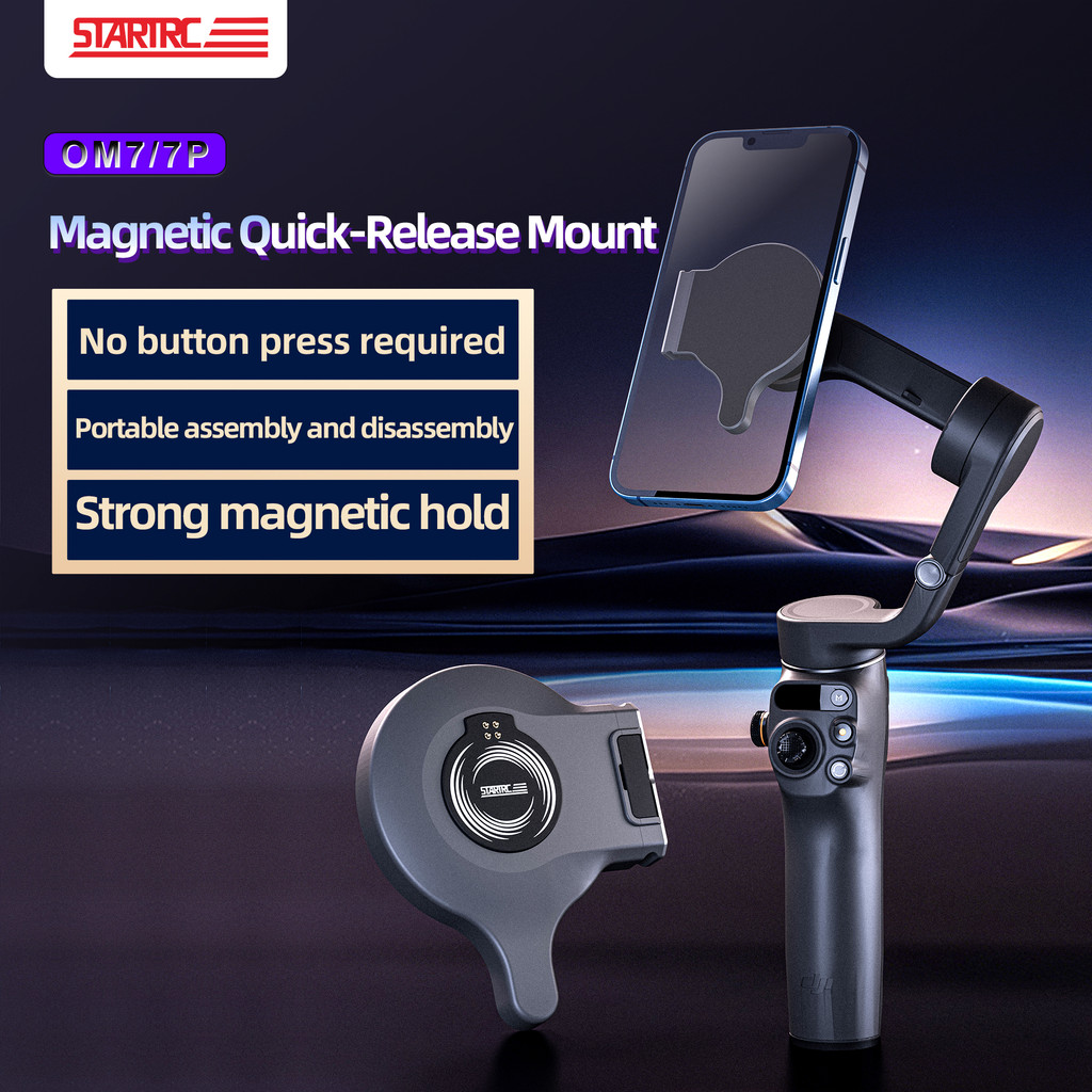สําหรับสติ๊กเกอร์หลังแม่เหล็กโทรศัพท์มือถือ DJI Osmo Mobile 7 ด่วนและถอดง่าย อุปกรณ์เสริมกิมบอลมือถือ DJI OM7 เข้ากันได้กับโมดูลติดตาม