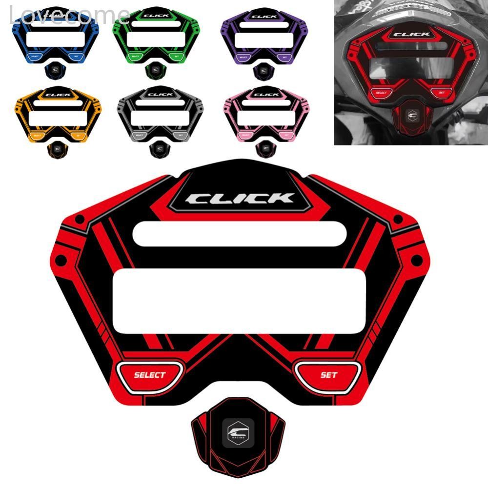 Lovecome 2 ชิ้น/เซ็ตแดชบอร์ดรถจักรยานยนต์แผงวัดตกแต่งสติกเกอร์สะท้อนแสง Moto อุปกรณ์เสริม Decals สํา