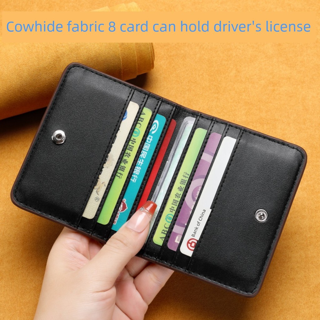 ที่ใส่บัตร cardholder ที่ใส่การ์ด 2025 สไตล์ใหม่หนังแท้ ID Card Holder Simple Small Card Holder Anti