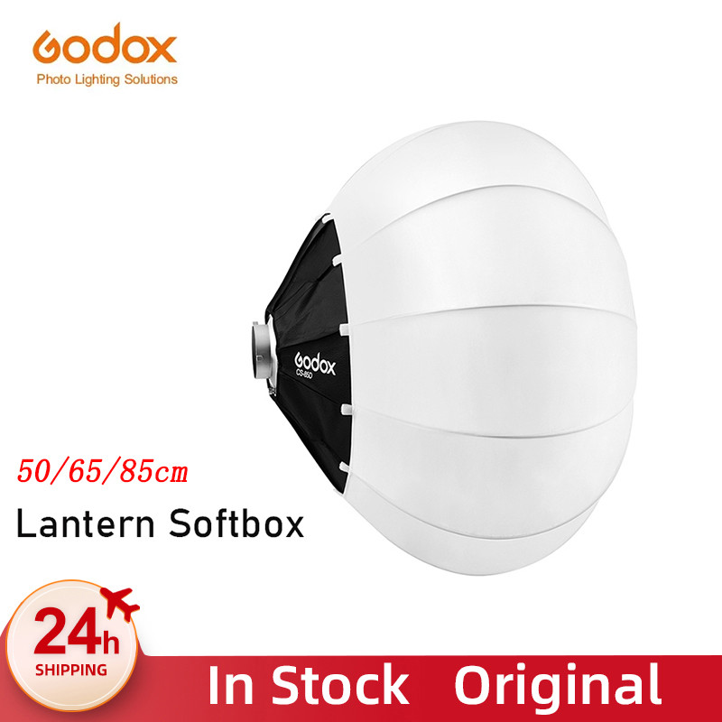 Godox CS-50D 50 ซม.CS-65D 65 ซม.CS-85D 85 ซม.โคมไฟ Quick-install แบบพกพาทรงกลม Softbox Light สําหรับ