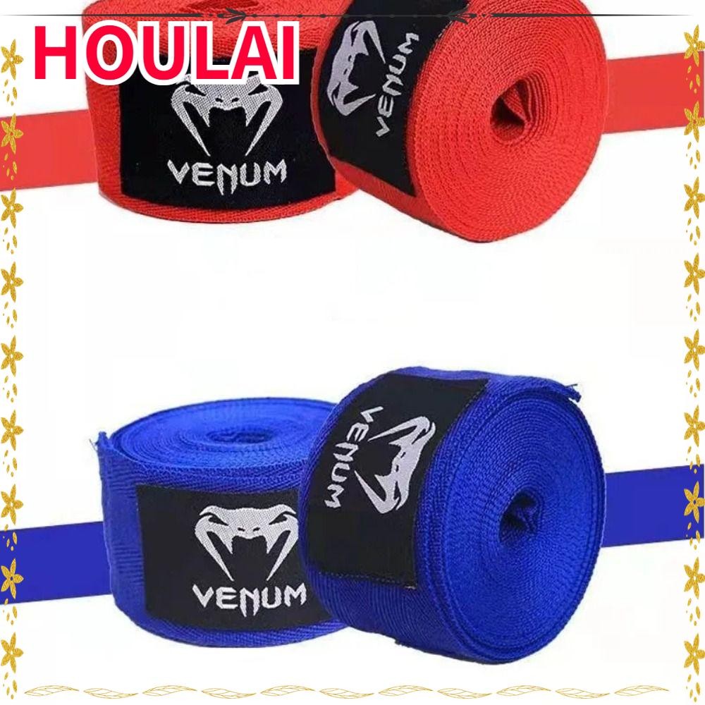 HULAI Boxing Wraps, สีดําสีแดงสีขาวสีฟ้าสีเหลืองผ้าฝ้ายสายรัดข้อมือนุ่ม,Breathable 1.5m//5m Wraps Ba