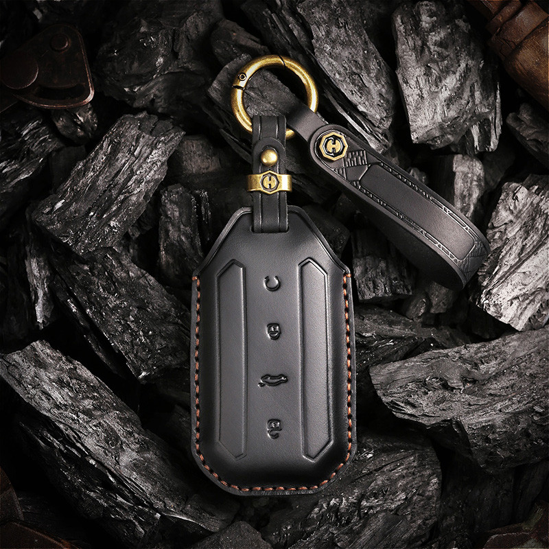 Cowhide หนังกุญแจรถสําหรับ chery jaecoo5 Jaecoo J5  Jaecoo 5 EV key Holder พวงกุญแจรถ Accesorios