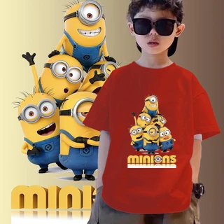 เสื้อยืดมินเนี่ยนสำหรับเด็ก 8 สี เหมาะสำหรับอายุ 1-11 ปี ขายดีในฤดูร้อน