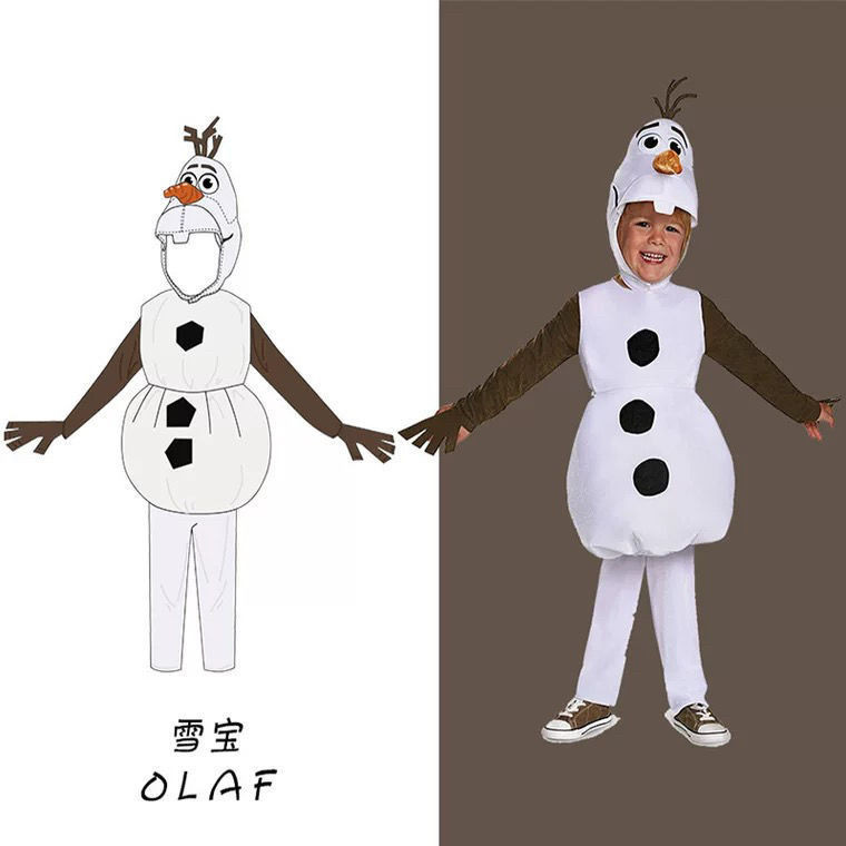 Frozen Olaf คอสเพลย์ เครื่องแต่งกายสำหรับการแสดงและเทศกาลคริสต์มาส 6BQM