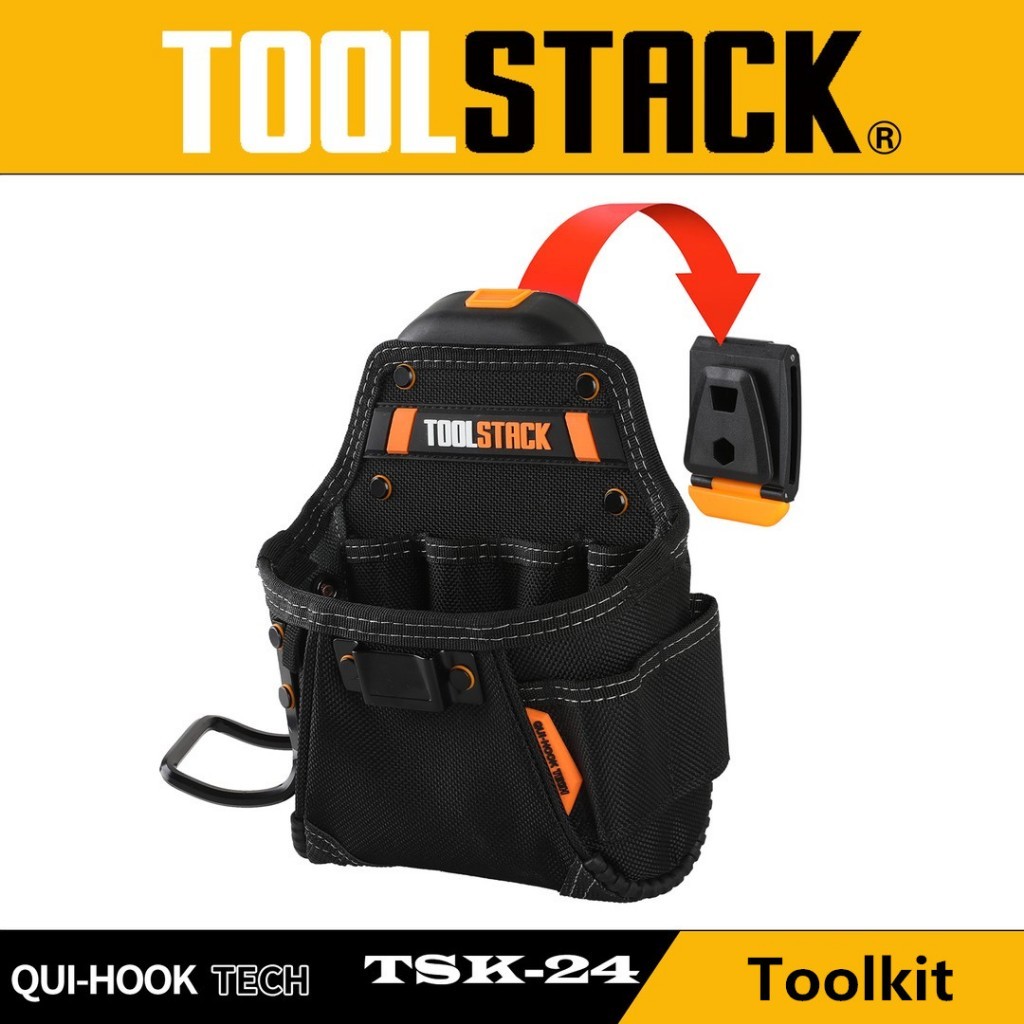 TOOLS งานไม้กระเป๋าเครื่องมือกระเป๋า ชุดเครื่องมือ สําหรับช่างไม้, ช่างไฟฟ้า | ออกซ์ฟอร์ดกันน้ํา | ห่วงค้อน คลิปเทป | ตะขอเข็มขัดสําหรับเอว ทีเอสเค-24