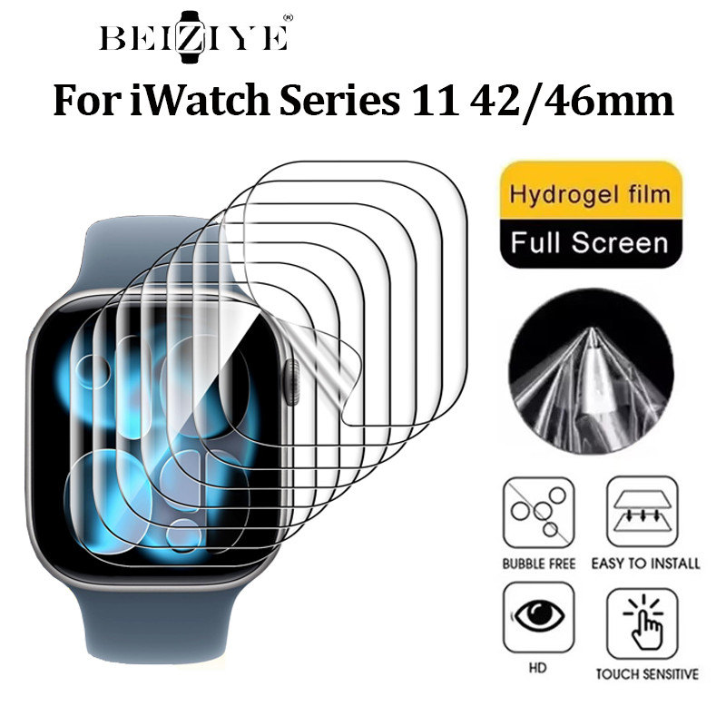 ฟิล์มกันรอยหน้าจอแบบนุ่ม สําหรับ iWatch Series 11 46mm 42mm ป้องกันรอยขีดข่วนกันน้ํา สําหรับ iWatch 