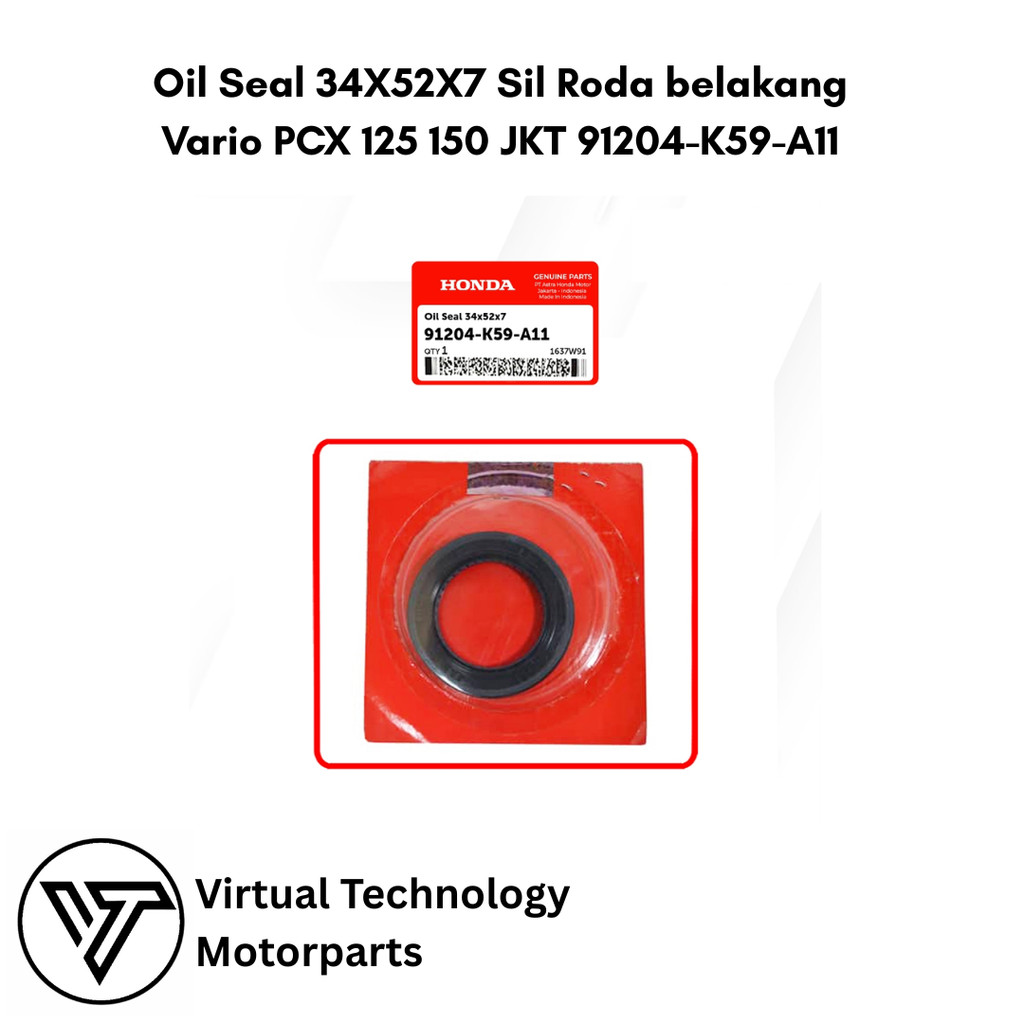 ซีลน้ํามัน 34X52X7 ซีลล้อหลัง Vario PCX 125 150 JKT 91204-K59-A11